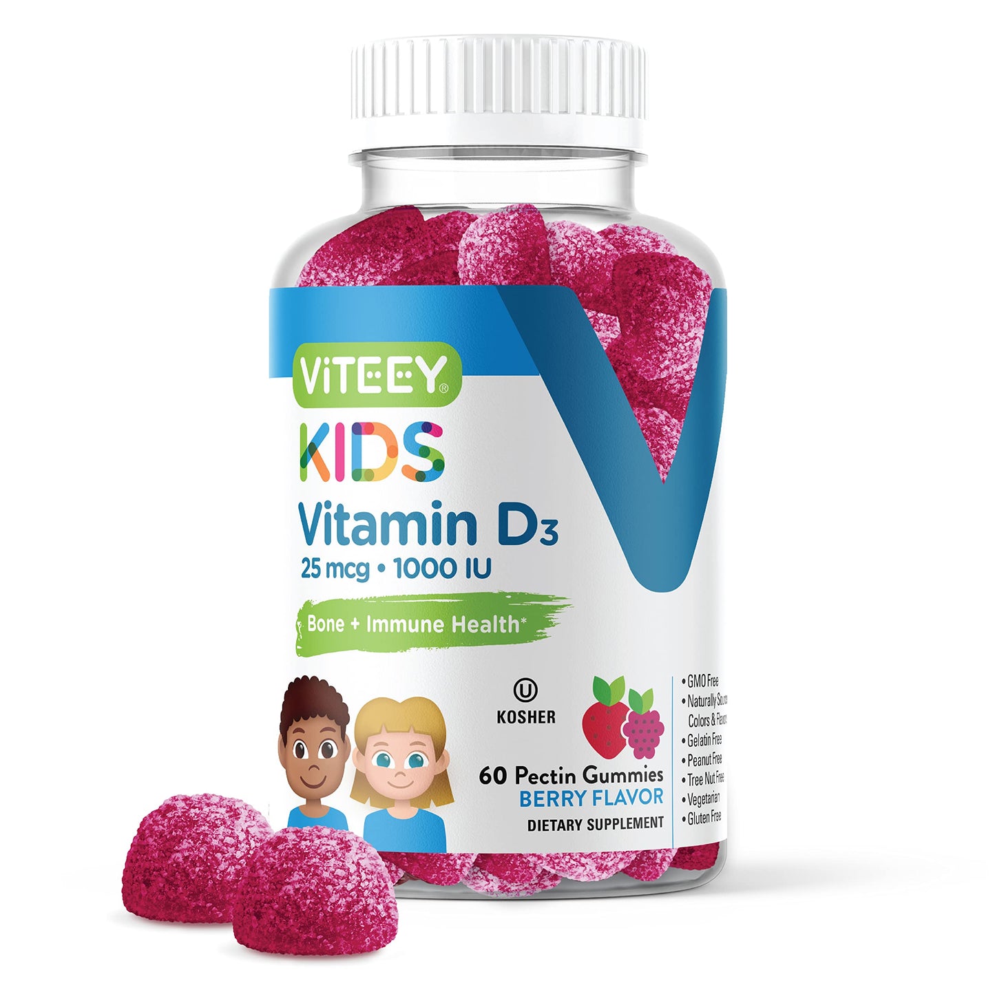 Viteey Vitamin D3 Kids Gummies 60 Count