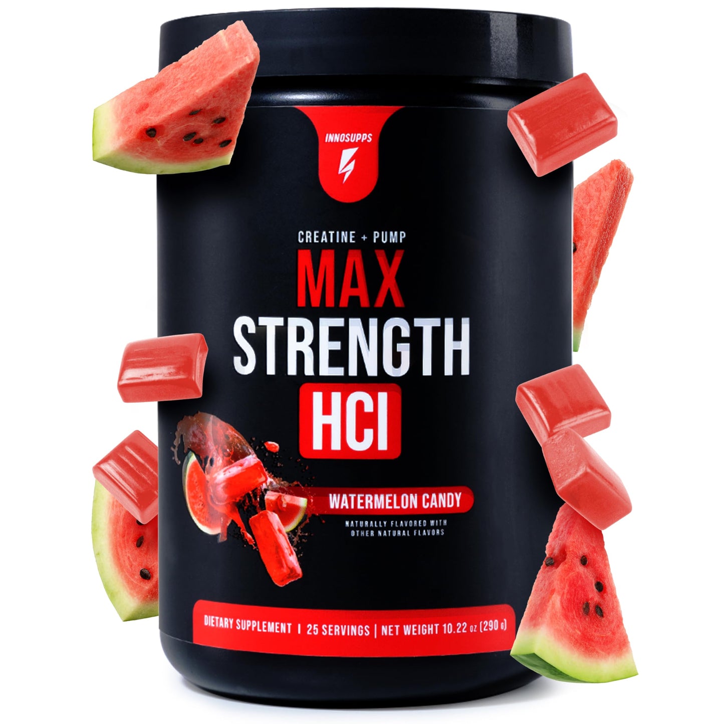 InnoSupps Max Strength HCl Pre Workout Creatine HCl Powder 7.2 Ounce