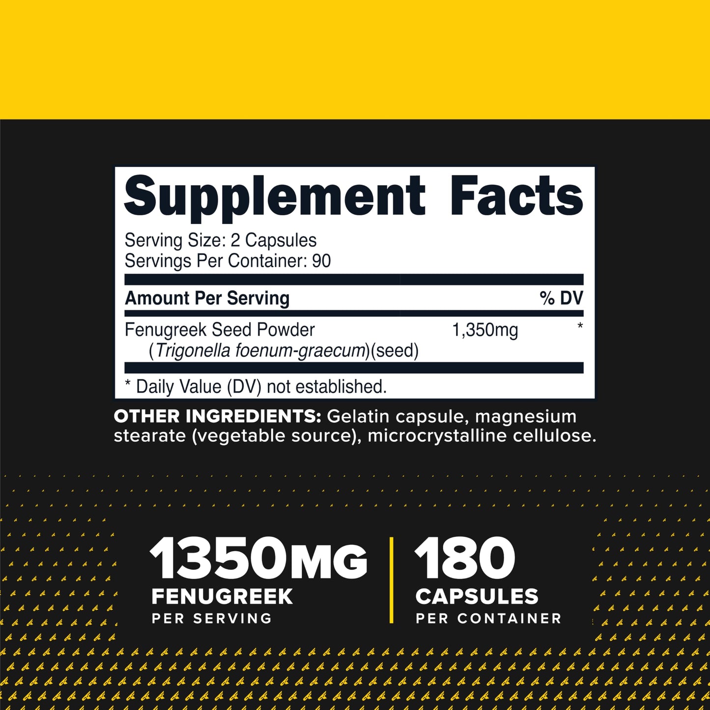 Primaforce Fenugreek Seed 1350mg, 180 Capsules