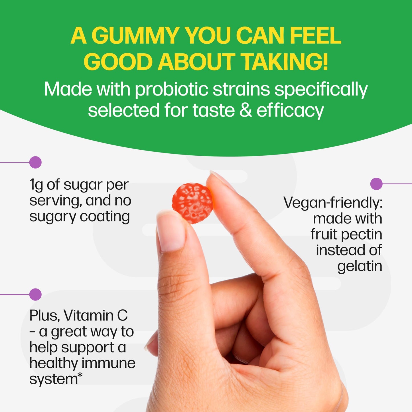 Culturelle Daily Probiotic Gummies for Women & Men, Berry Flavor, 52 Count