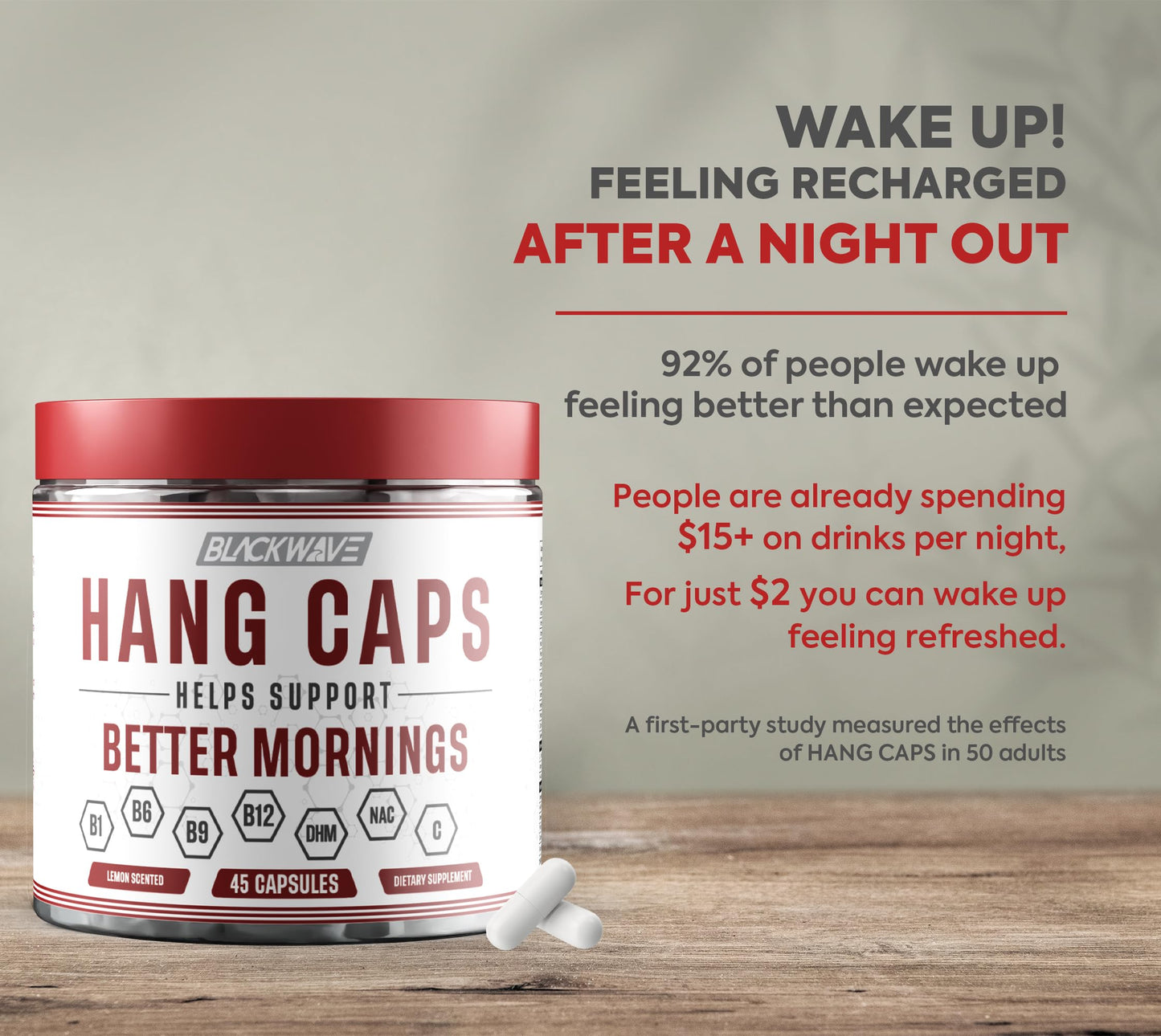 BlackWave Hang Caps Capsules, 45 Count