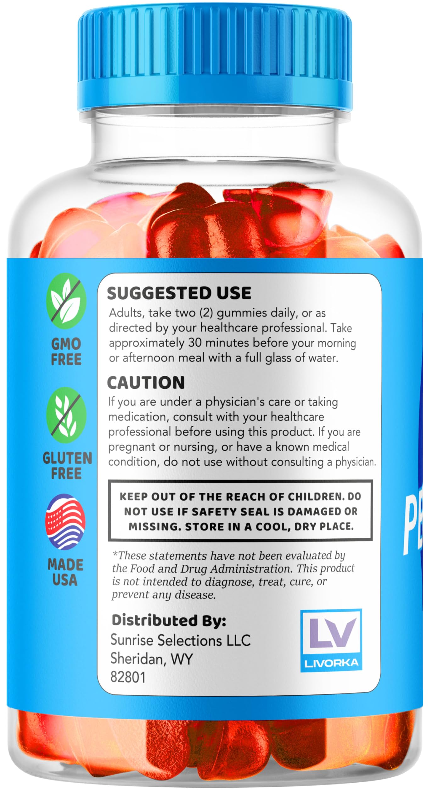 LIVORKA Duremax Max Performance Gummies, 180 Count
