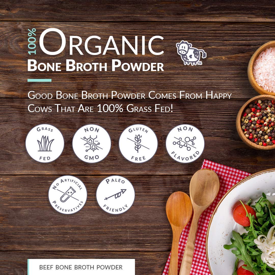 Unknown Bone Broth Powder - Pure Organic Protein, 32 Count