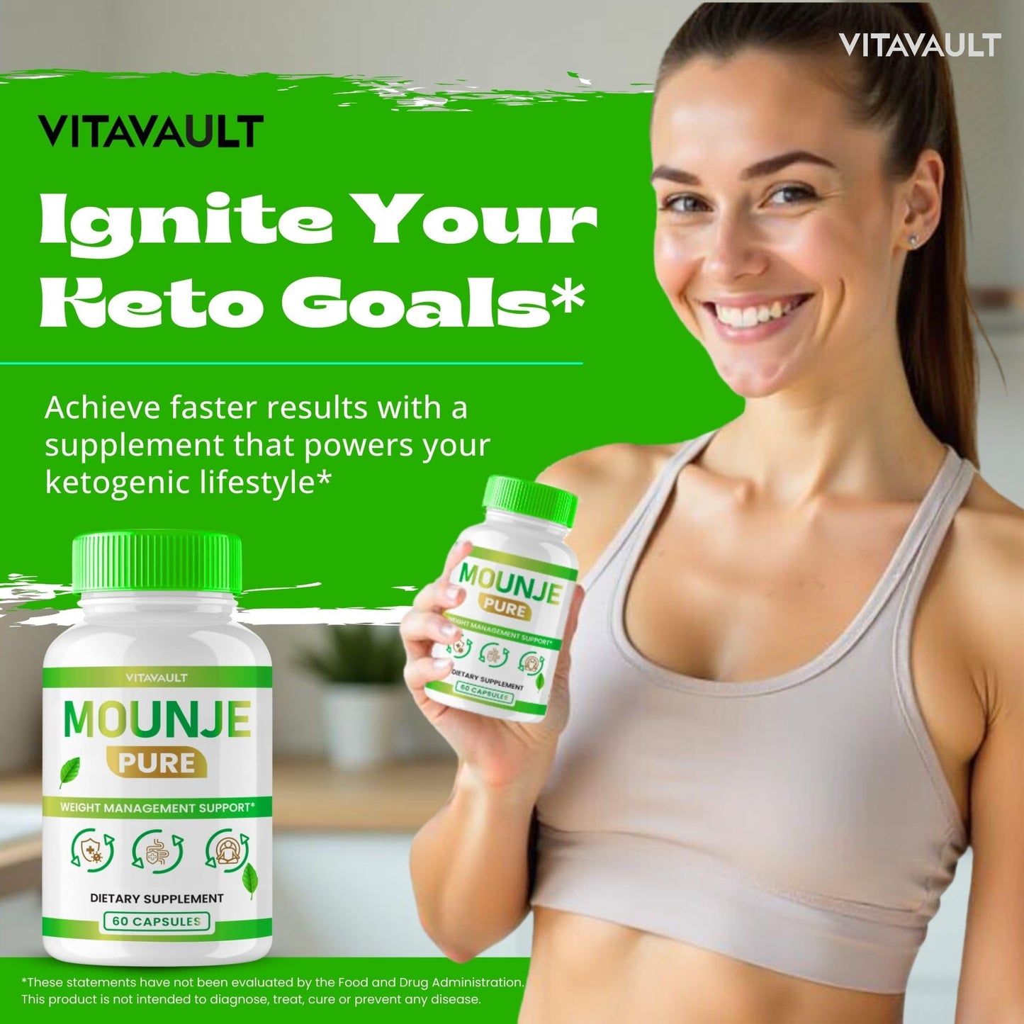 Vitavault Mounje Pure Keto Capsules 120 Capsules