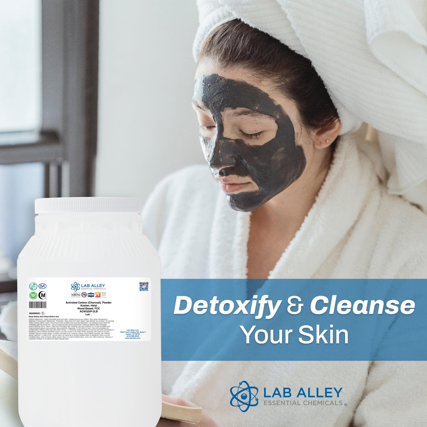 Lab Alley Activated Charcoal Powder 12 Kilograms 2 x 6Kg Containers