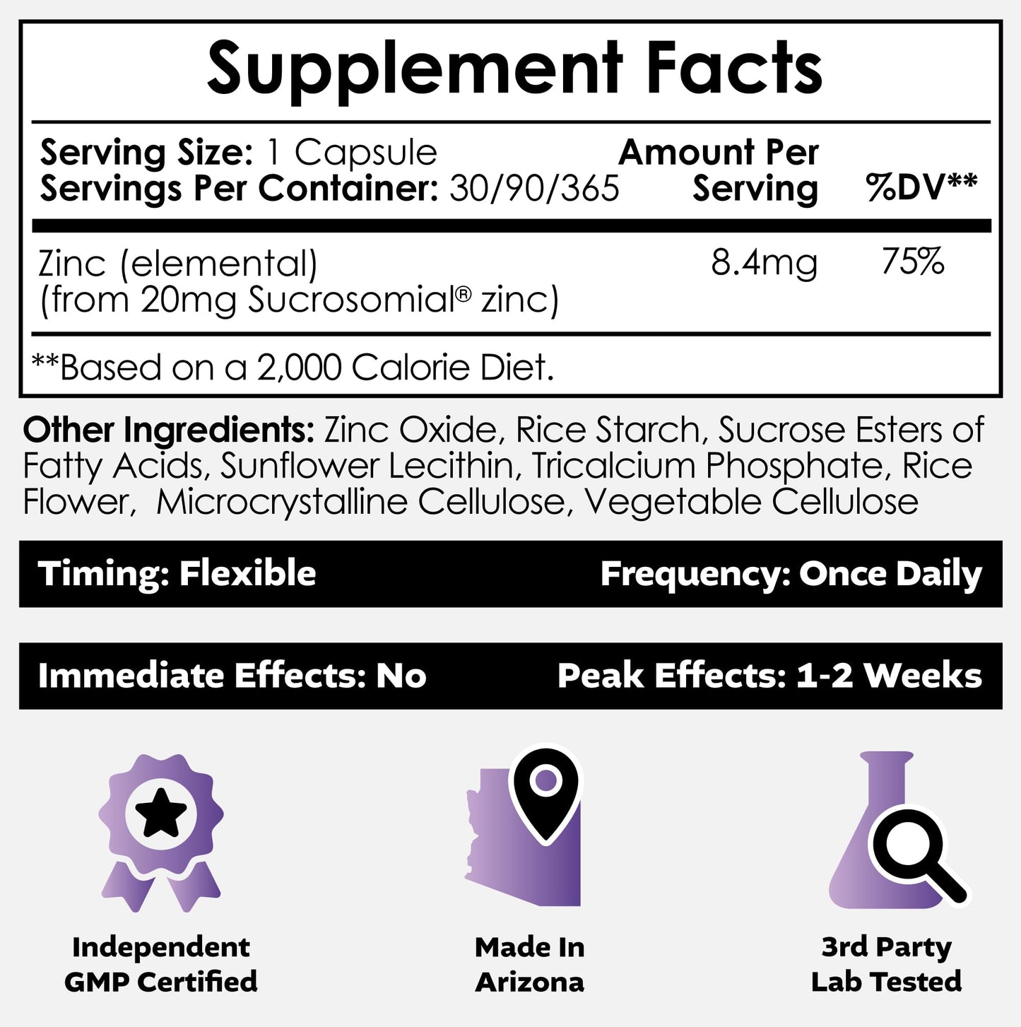Nootropics Depot MicroZinc Capsules 60 Count