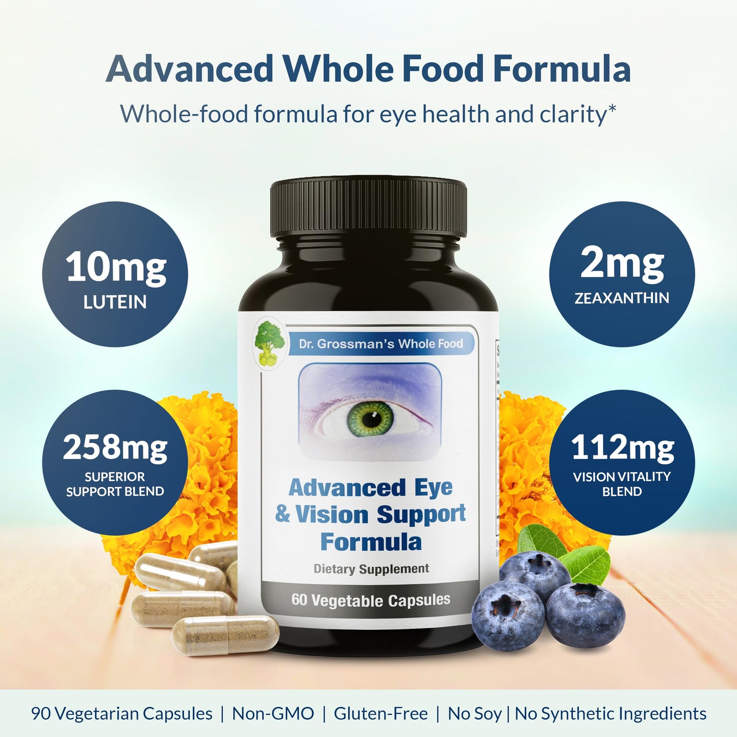 Integral Health Apothecary Whole Food Advanced Eye & Vision Support Formula 60 Capsules