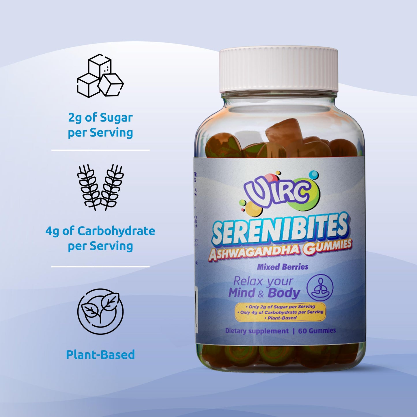 VIRC Snacks Ashwagandha Gummies 60
