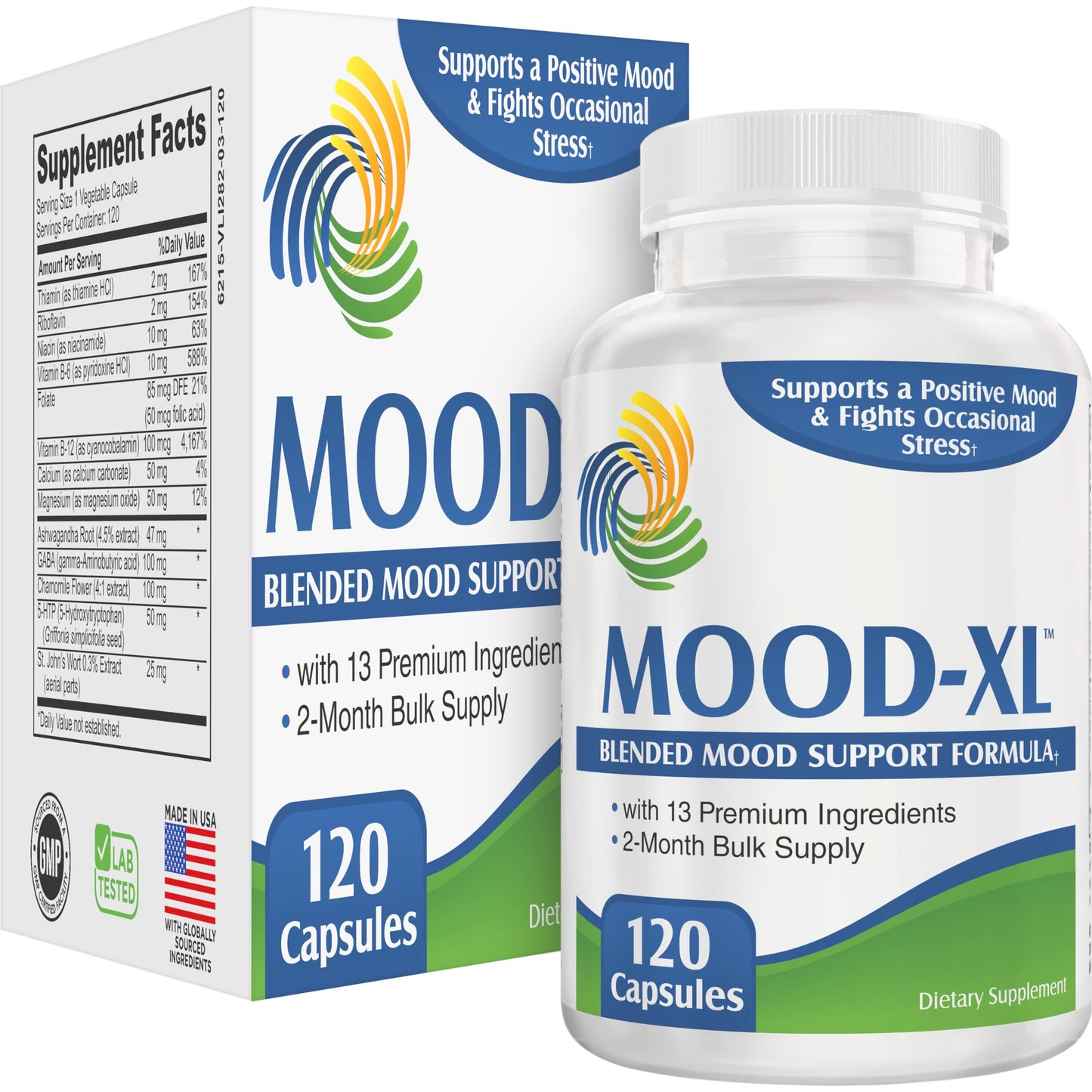 Elevate Recovery Supplements Mood-XL Mood Support Supplement Capsules, 120 Capsules