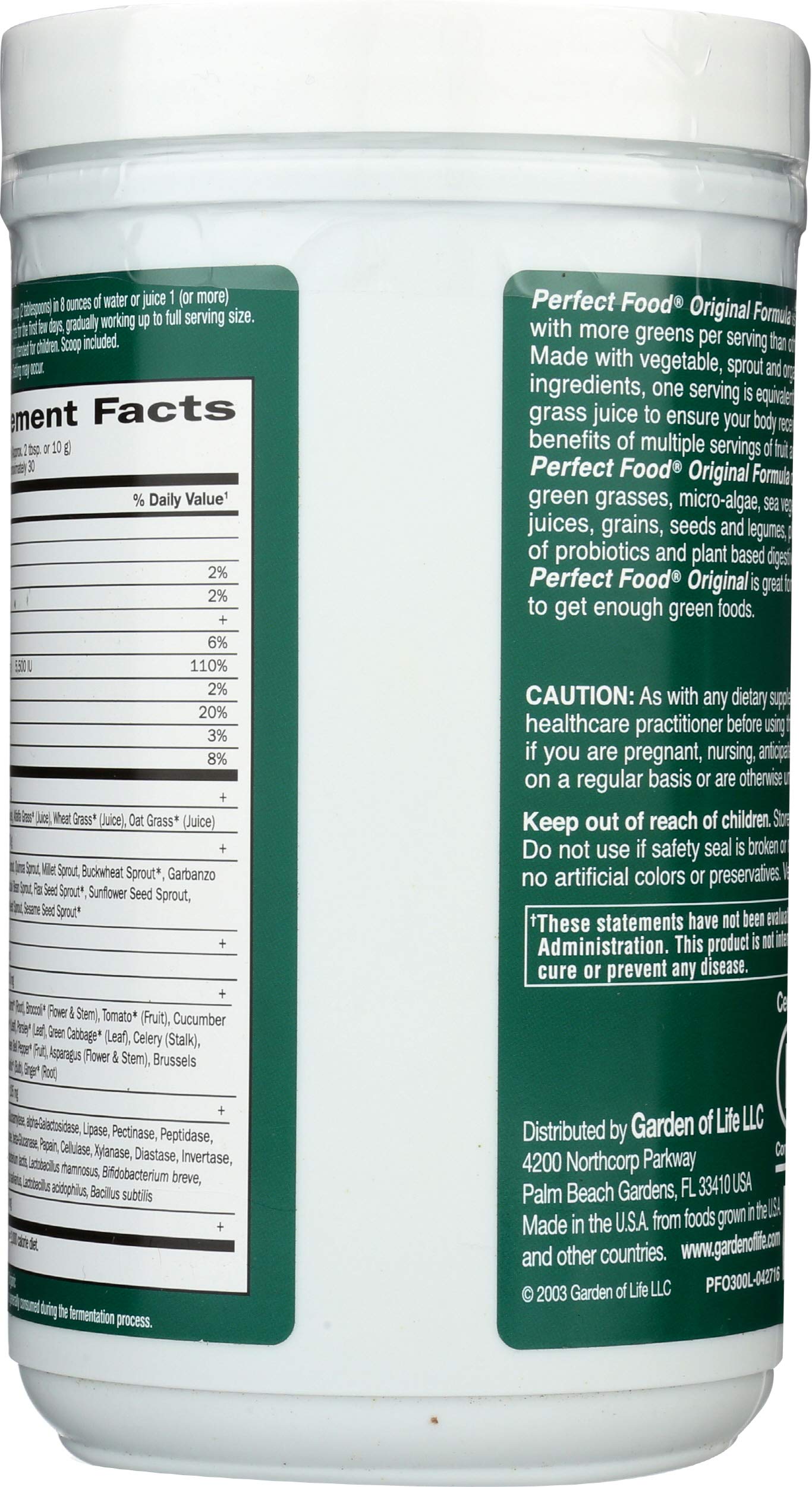 Garden of Life Perfect Food Powder 10.58 Ounce