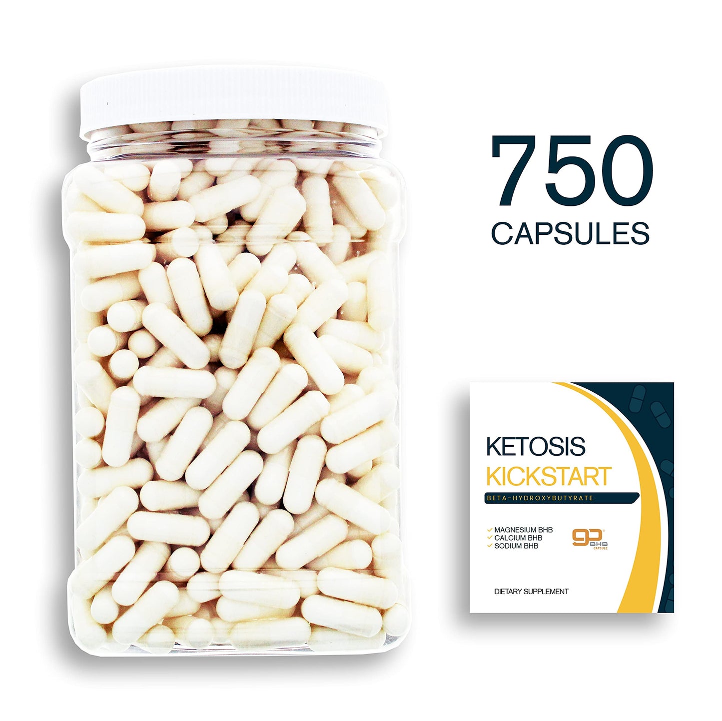 Bulk Buy Ketosis Kickstart Beta-Hydroxybutyrate Salts Capsules 750