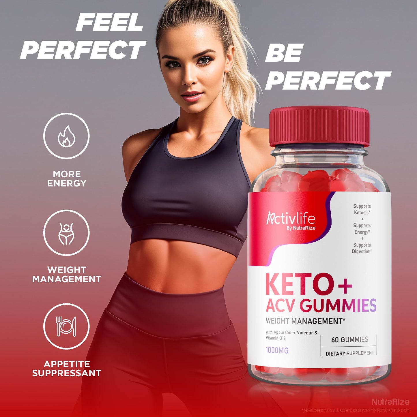 NutraRize ActivLife Keto ACV Gummies 300 Gummies