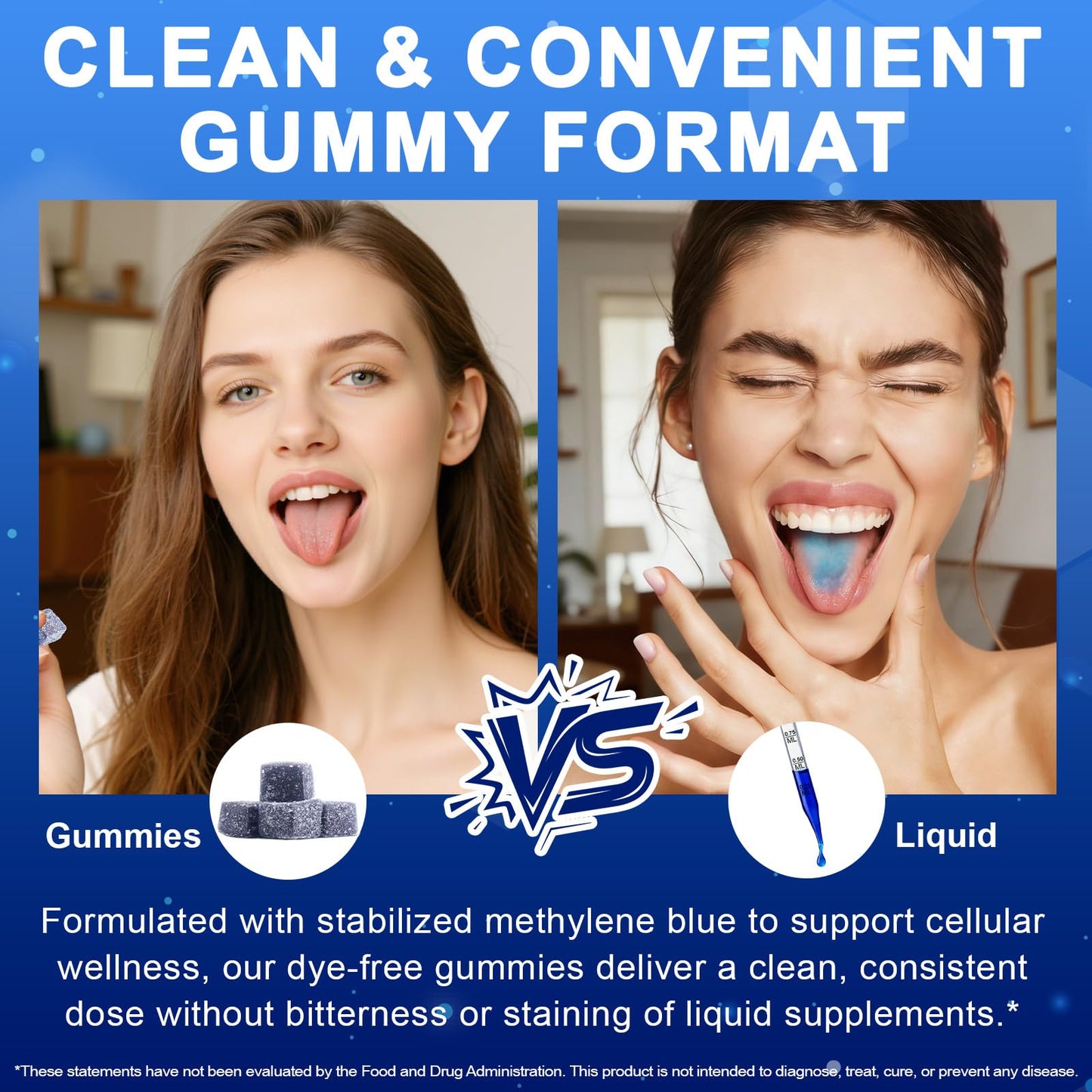 ECHTEYUN Methylene Blue Gummies 5mg, 30 Gummies