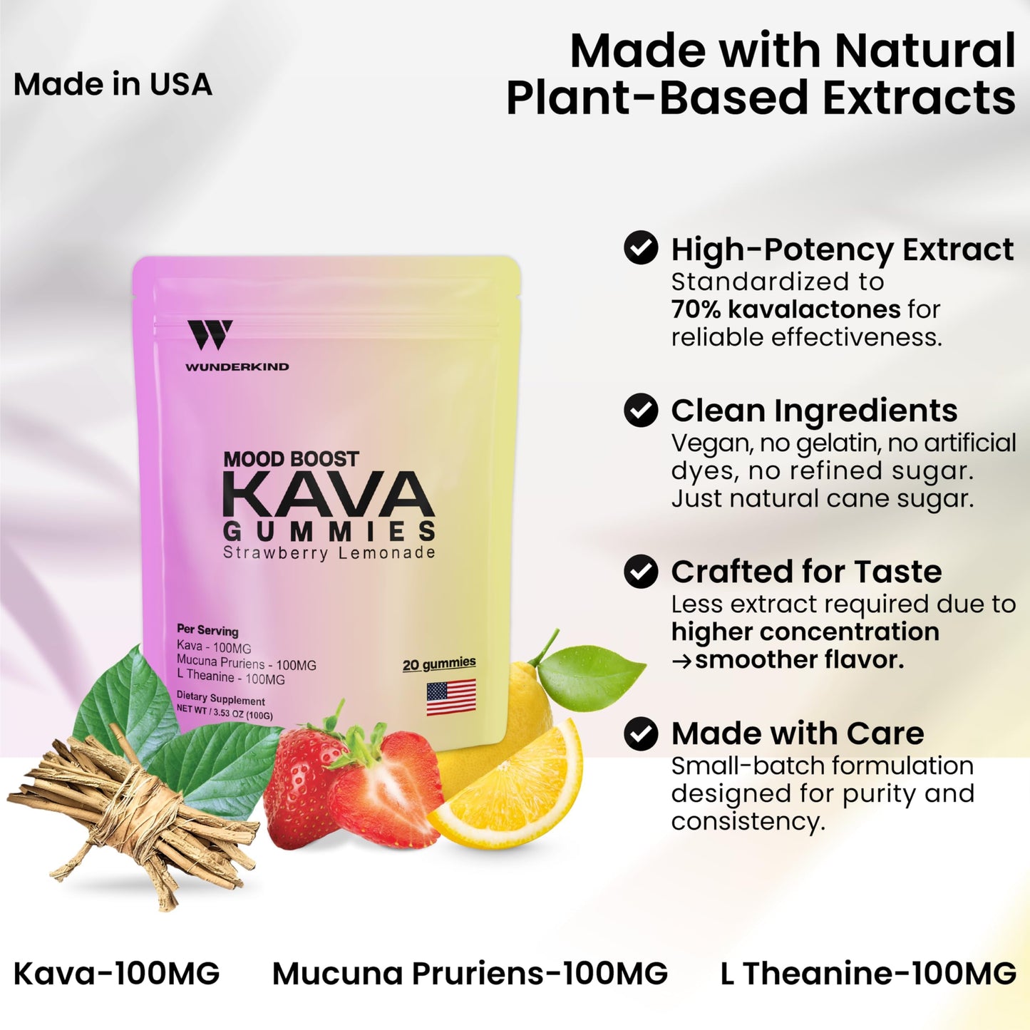 WUNDERKIND Kava Gummies Gummy 20 Count