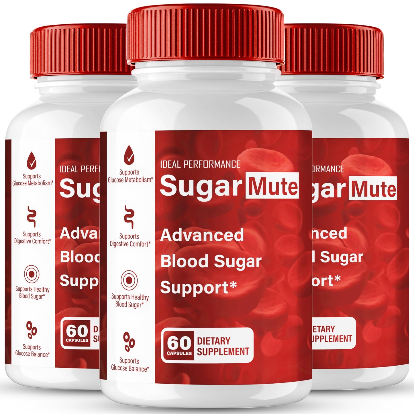 Ideal Performance Sugar Mute Blood Support Capsules, 180 Count