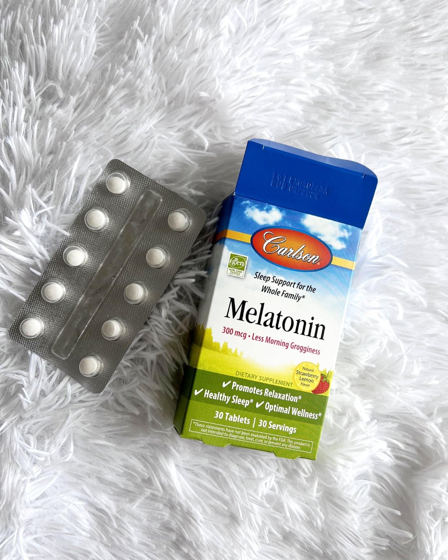 Carlson Melatonin 300 mcg, 30 Tablets
