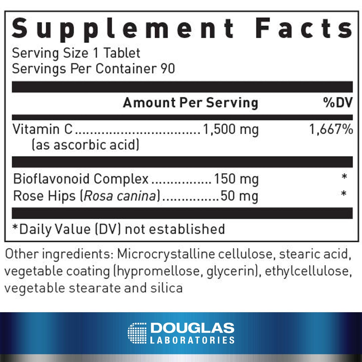 Douglas Laboratories C-Max 1500 mg Time Released Vitamin C Tablets, 90 Tablets
