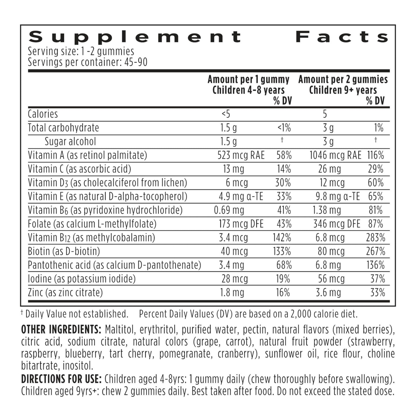 Igennus Healthcare Nutrition Methylated Kids Multivitamin Gummies, 90 Count