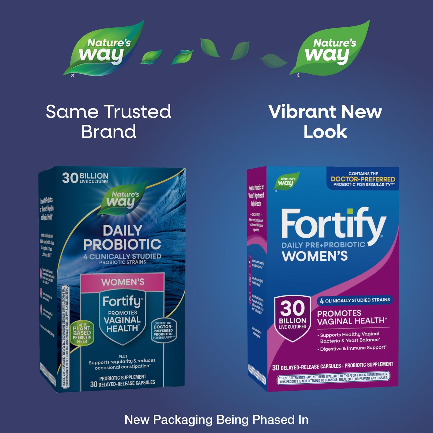 Nature's Way Fortify Women’s Probiotic 30 Billion CFU, Daily Multi-Strain Probiotic for Digestive, Vaginal, and Immune Support, Once-Daily Capsule, 30 Capsules