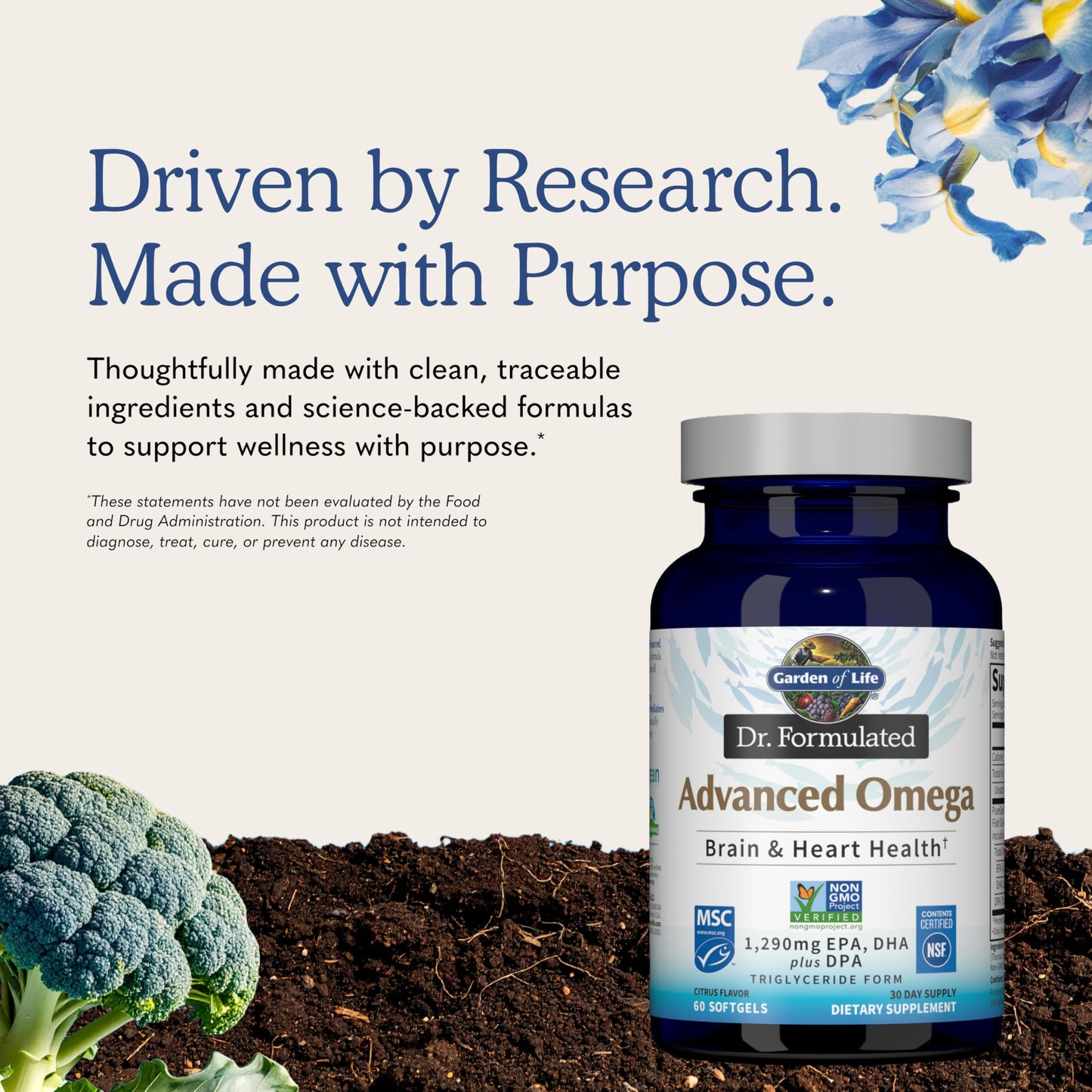 Garden of Life Dr. Formulated Advanced Omega Fish Oil Softgels 60