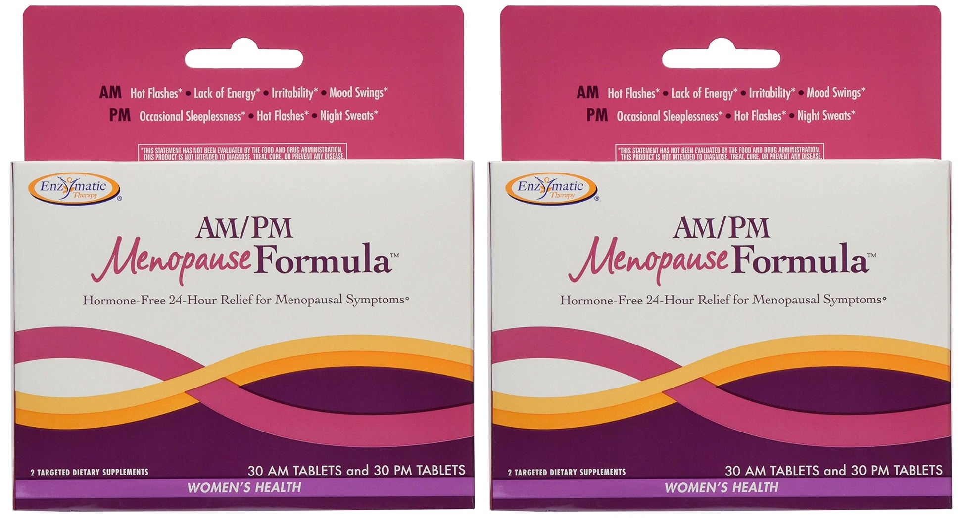 Enzymatic Therapy AM/PM Menopause Hormone-Free Formula Daytime Energy & Restful Sleep Tablets, 120