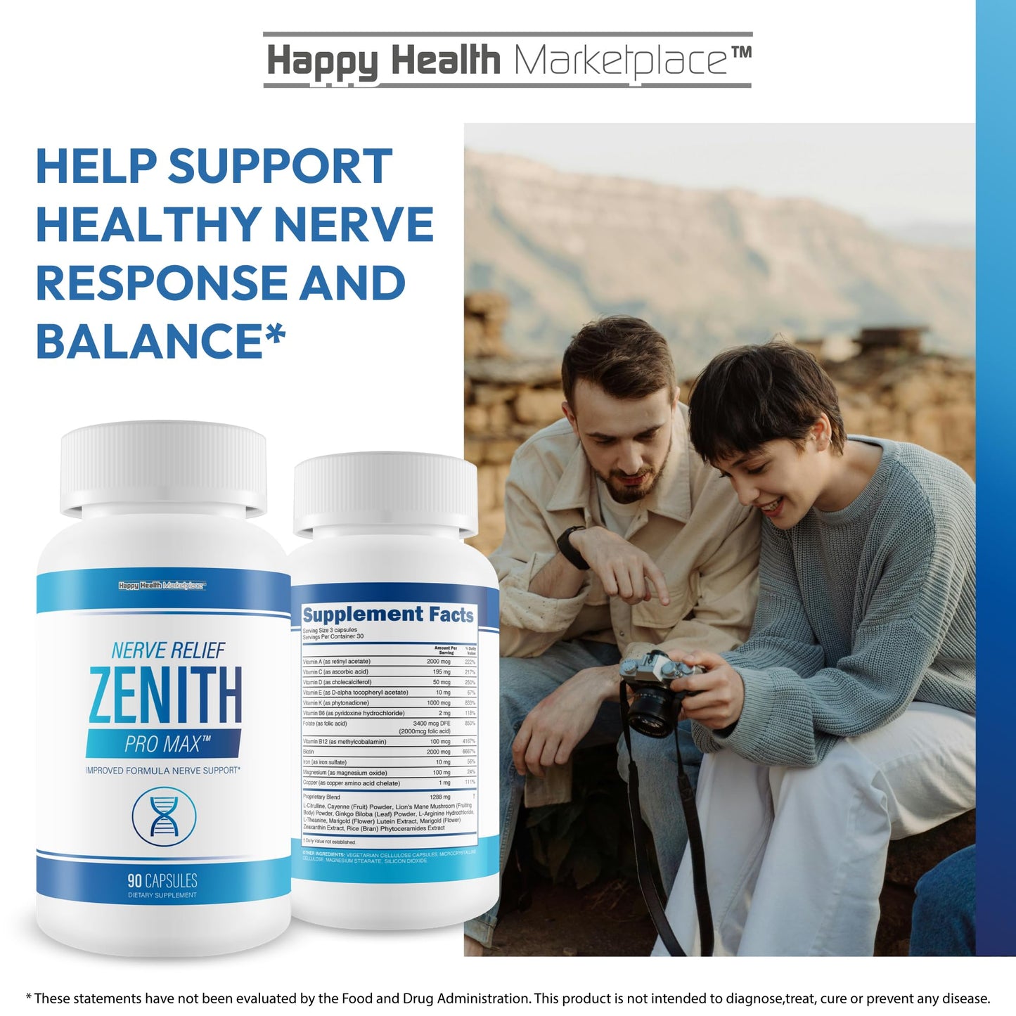 Happy Health Marketplace Nerve Relief Zenith Pro Max Capsule 90 Count
