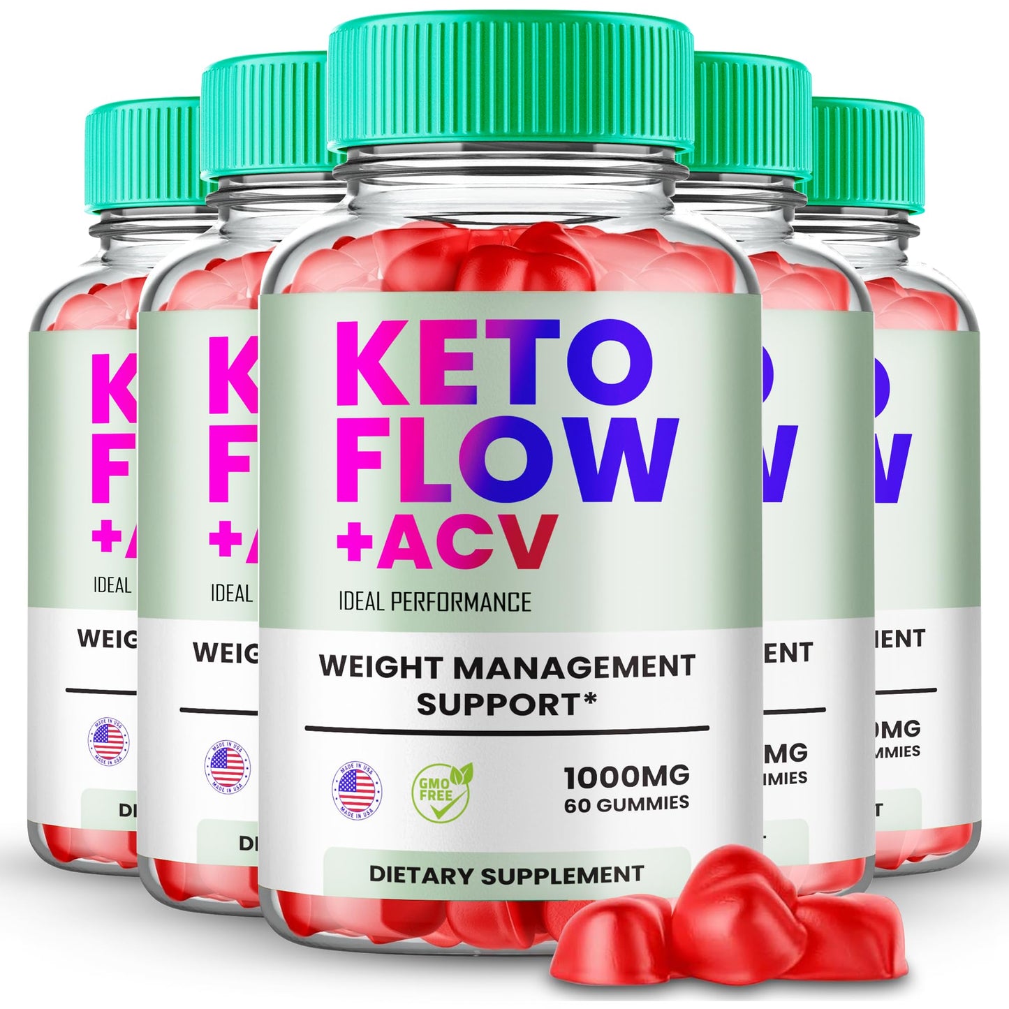 Ideal Performance Keto Flow + ACV Gummies, Gummy, 300 Count