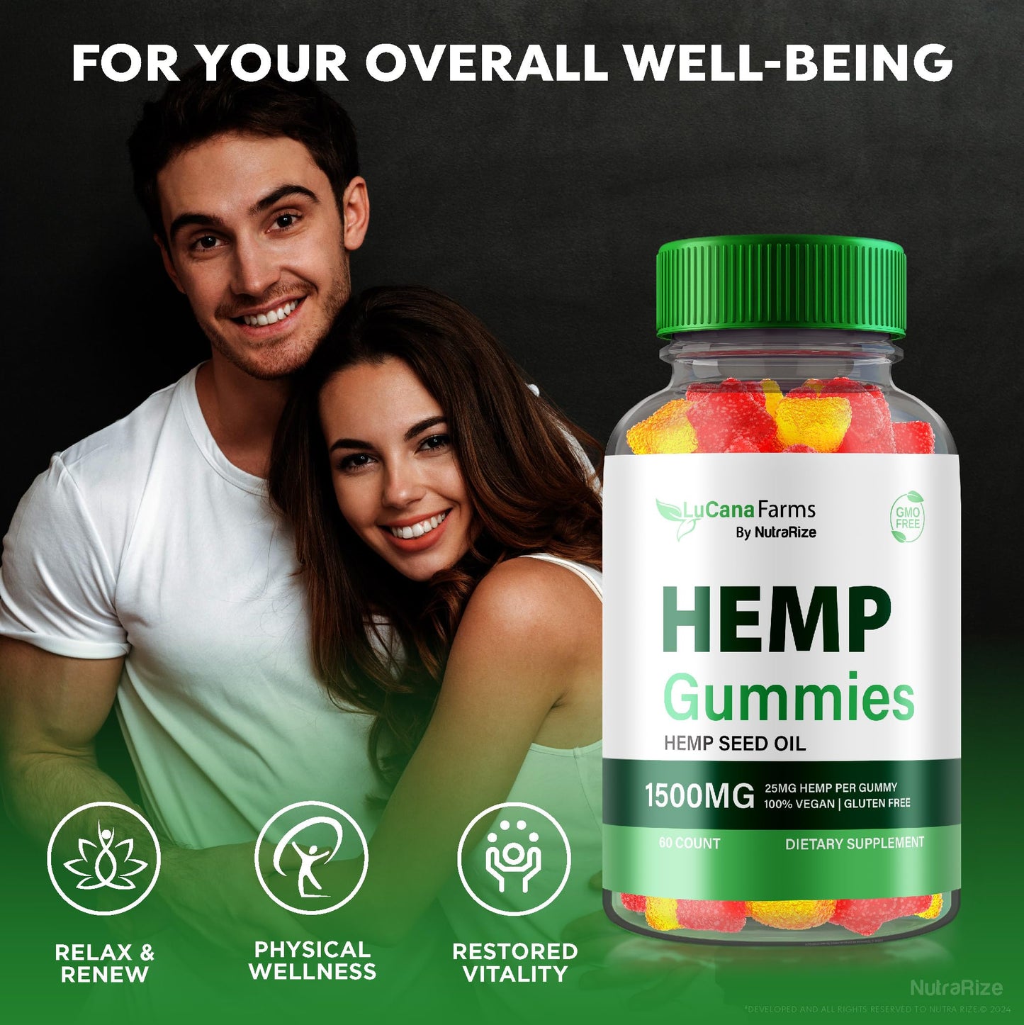 NutraRize LuCana Farms Gummies 60 Count