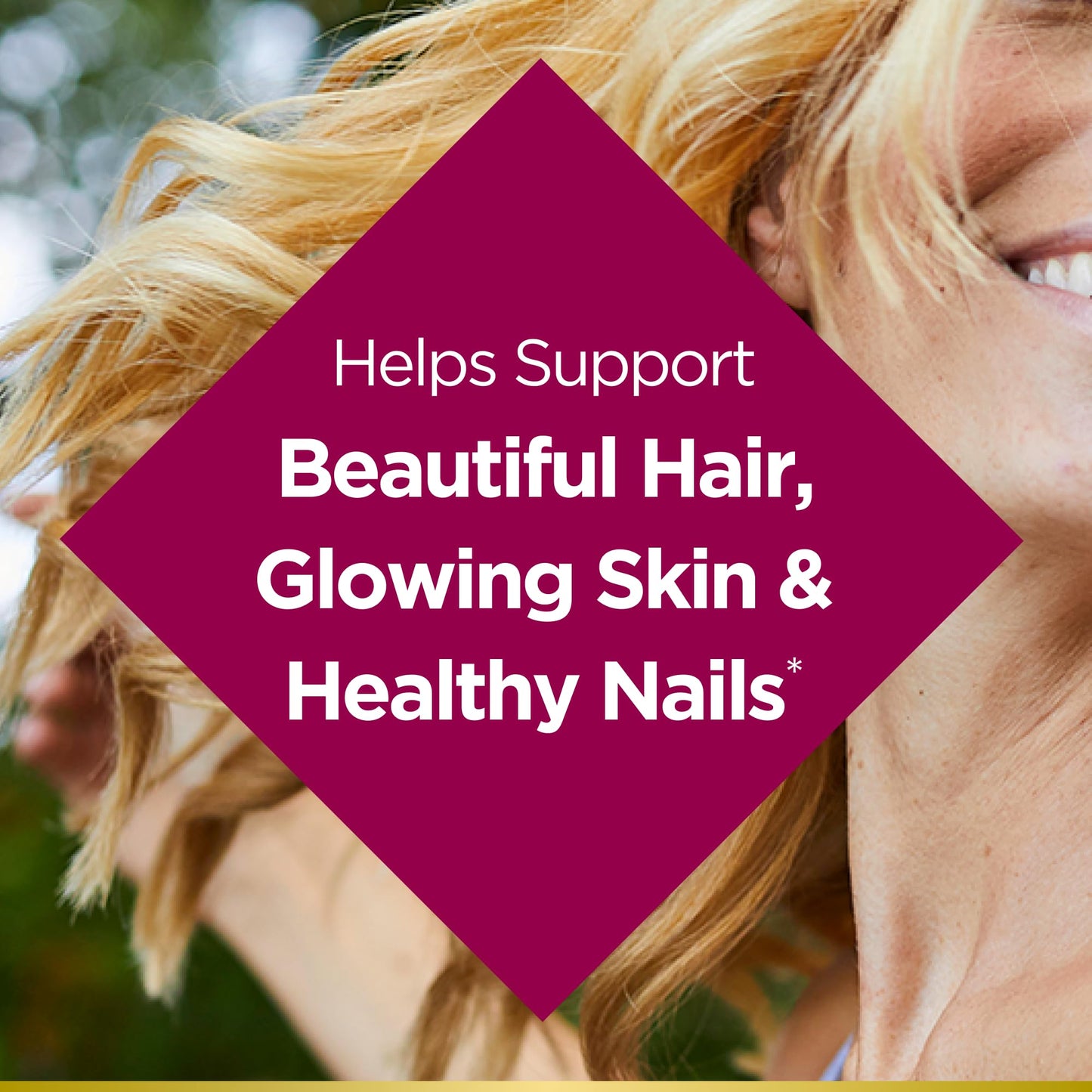 Nature's Bounty Optimal Solutions Hair, Skin & Nails Formula with 3,000 mcg Biotin Caplets, 120 Count