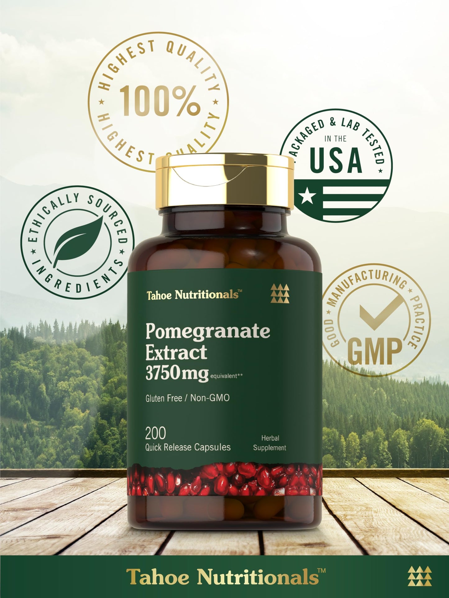 Tahoe Nutritionals Pomegranate Extract 200 Capsules