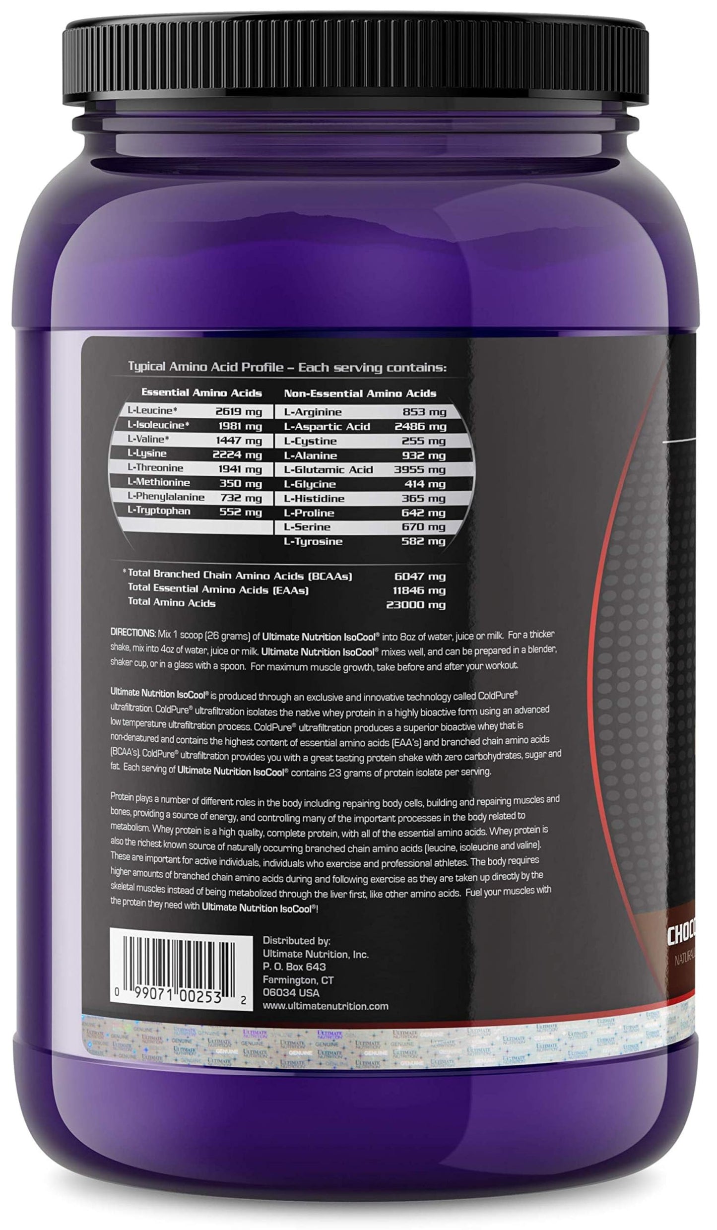 Ultimate Nutrition ISO Cool Whey Isolate Vanilla Powder 32 Servings