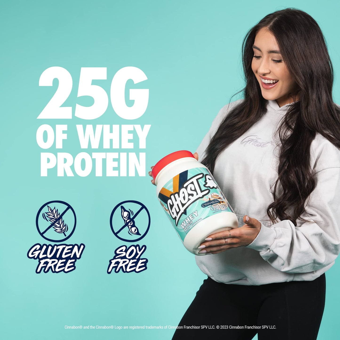 GHOST Whey Protein Powder Cinnabon 32 Servings