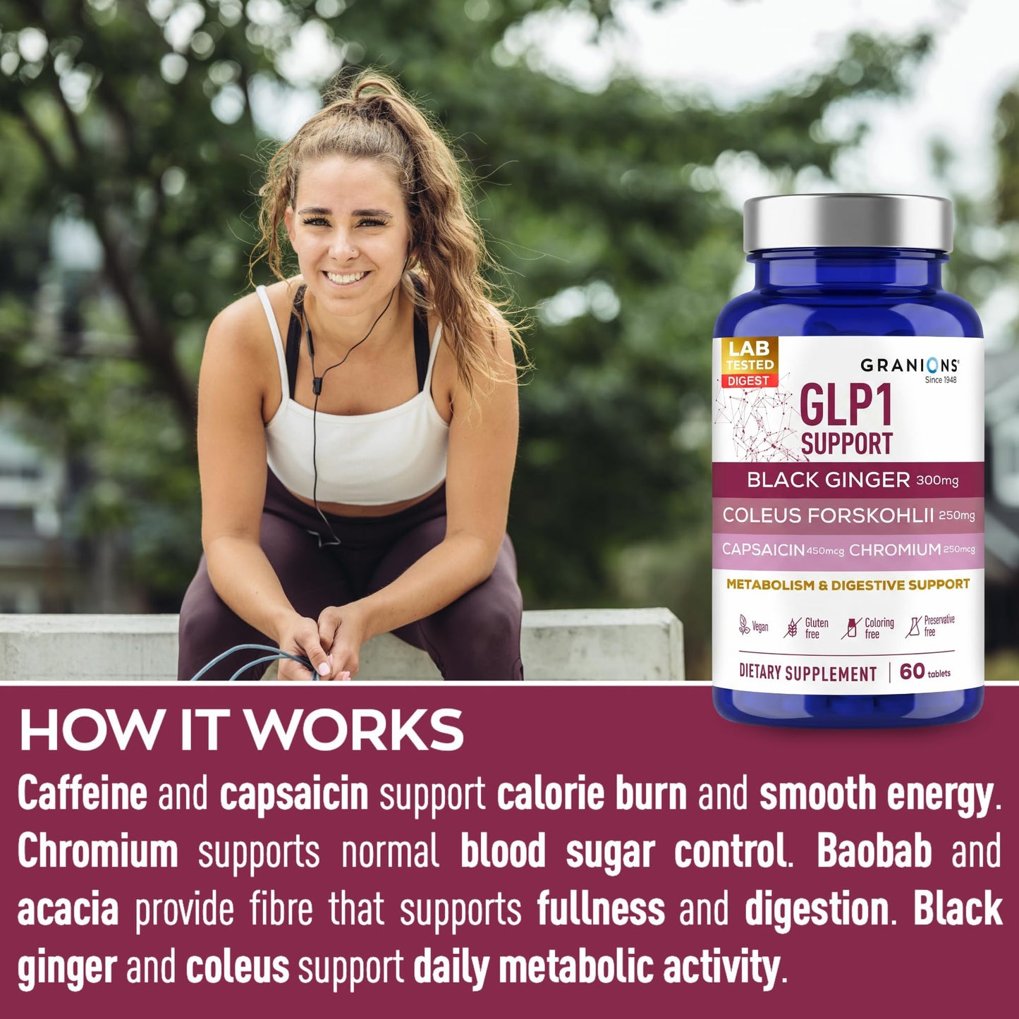Granions GLP-1 Support Supplement Tablet 60 Tablets