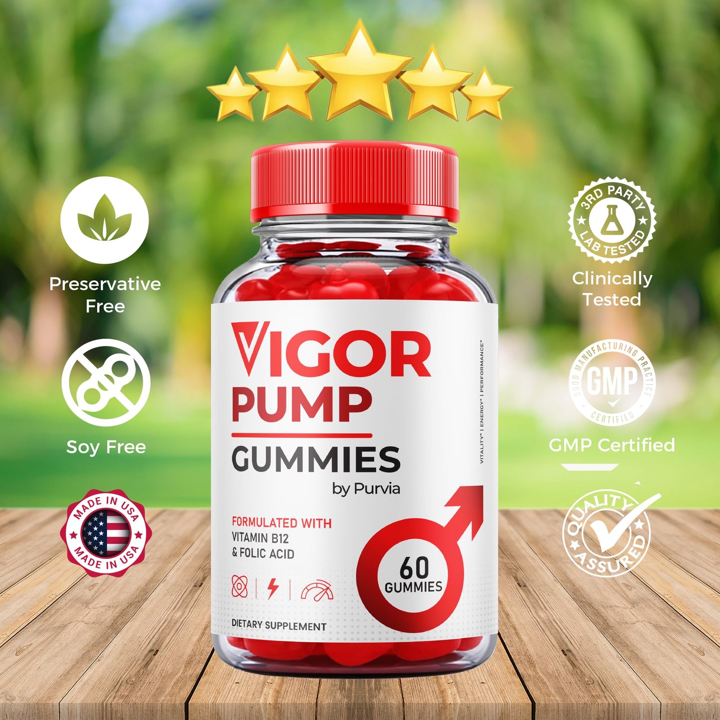 Purvia Vigor Pump Gummies Gummy 300 Count