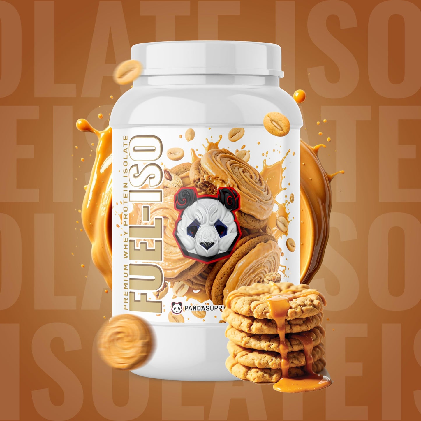 Underground Bio Labs Panda Fuel ISO Whey Protein Peanut Butter Cookie Powder 26.4