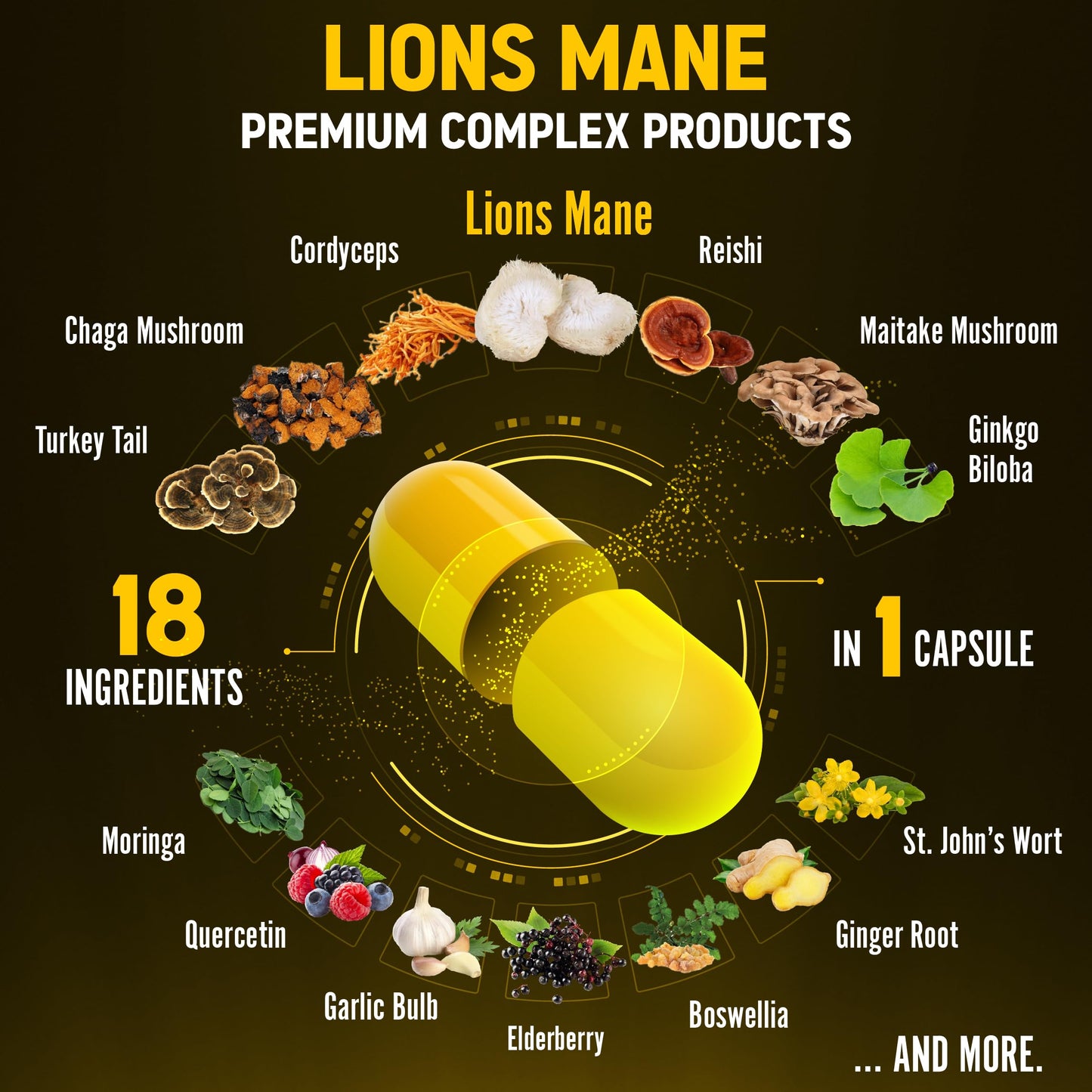 Zolotus Lions Mane Mushroom Complex 90 Capsules