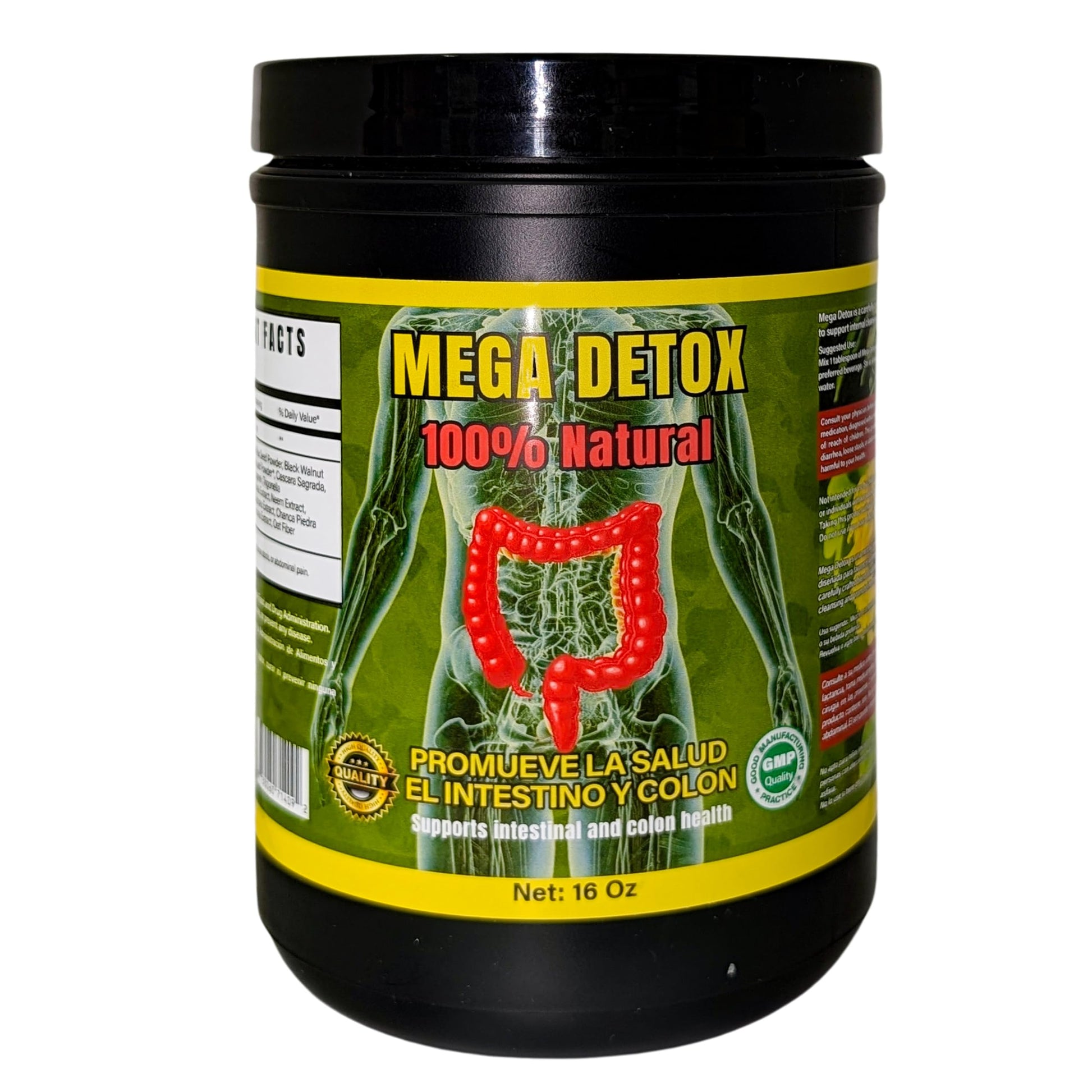 Good Health Buena Salud Mega Detox 100% Natural - Colon & Intestinal Support Powder, 16