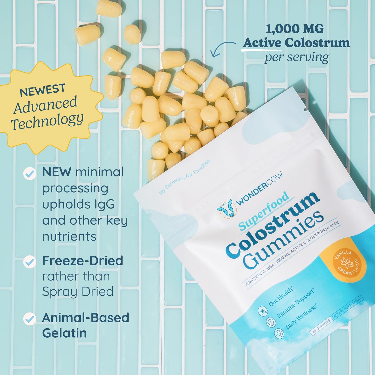 WONDERCOW Colostrum Gummies 90 Count