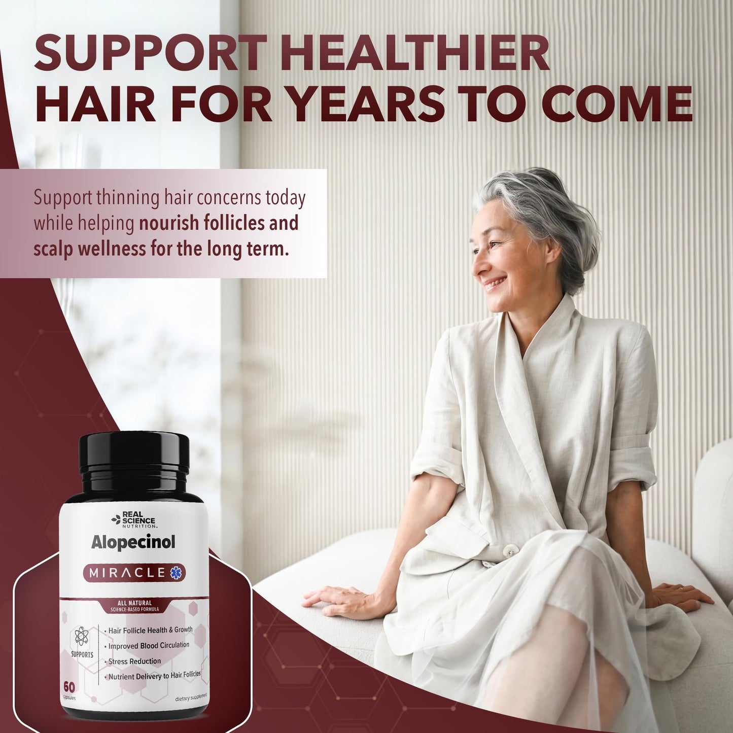 Real Science Nutrition Alopecinol Capsule, 60 Count