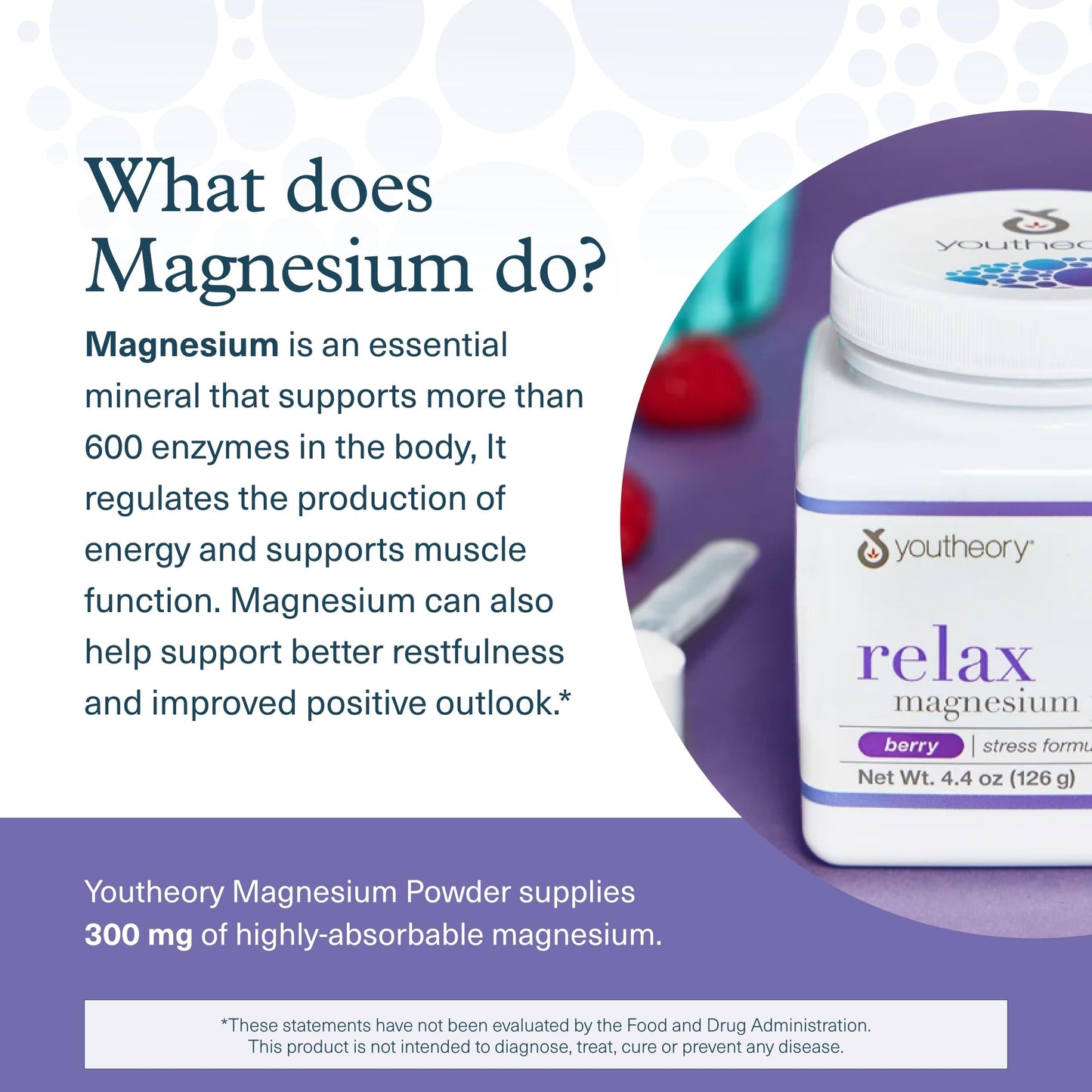 Youtheory Relax Magnesium Powder 4.4oz