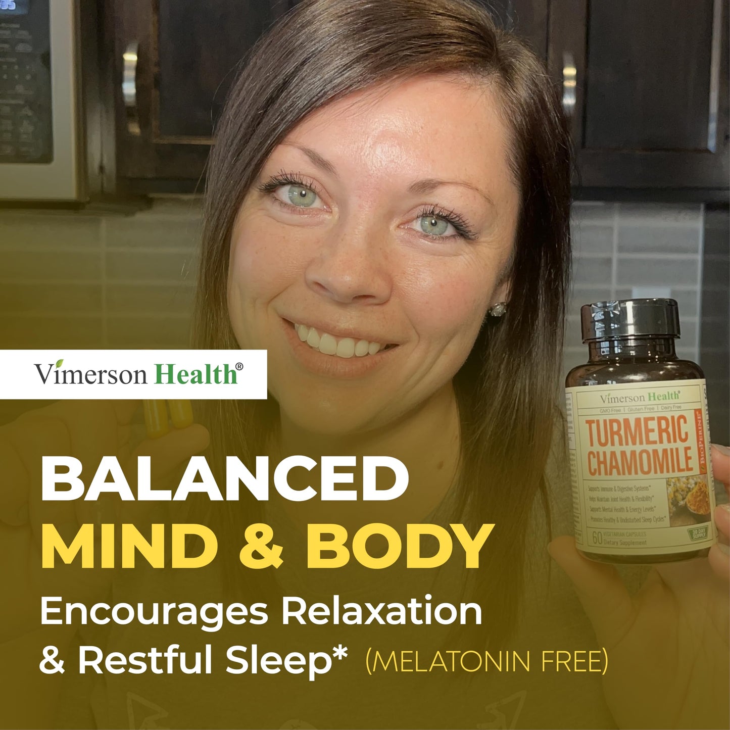 Vimerson Health Turmeric & Chamomile Sleep Capsules, 60 Count