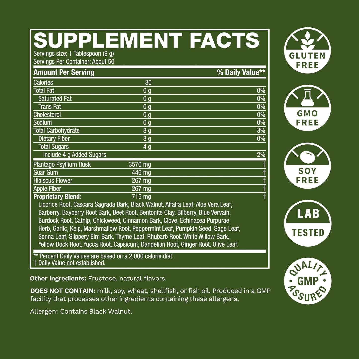 Life's Fortune Herbal Fiber Colon Cleanse Powder, 16-Count