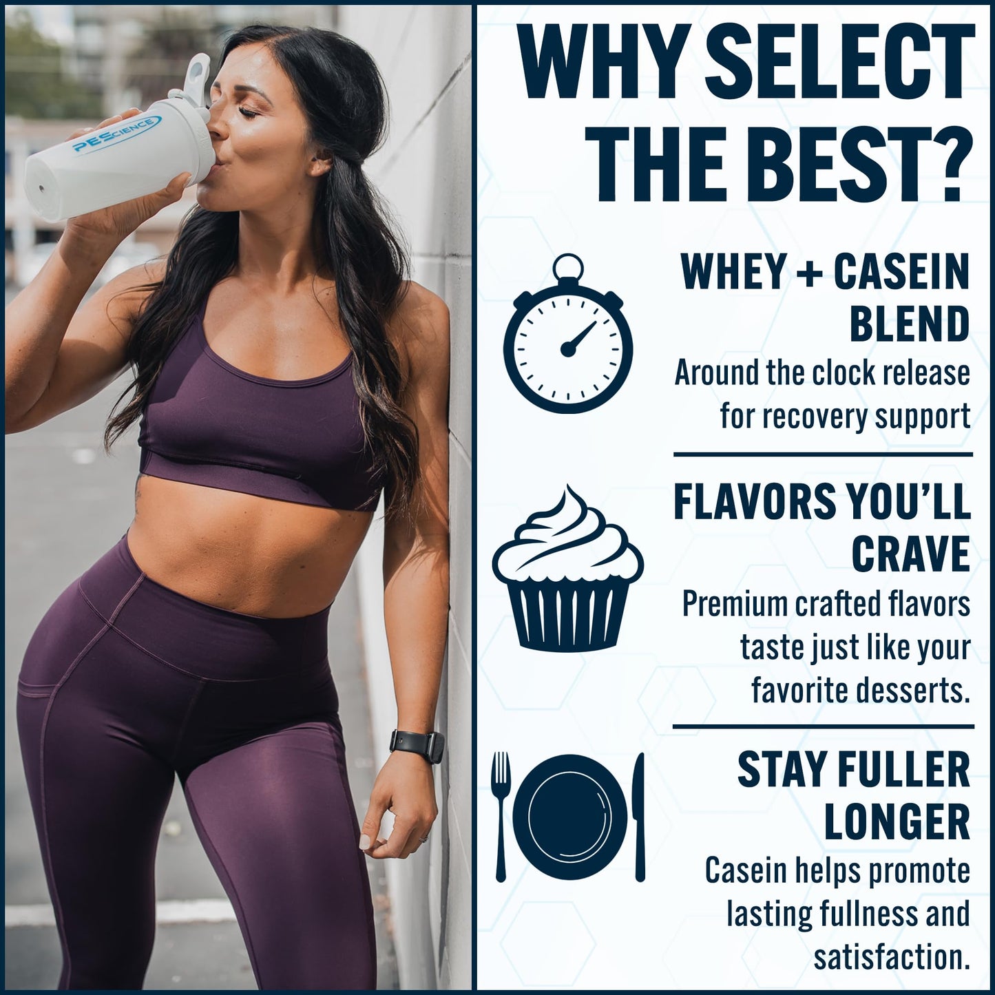 PEScience Select Protein Powder Whey and Casein Blend, 60 Servings