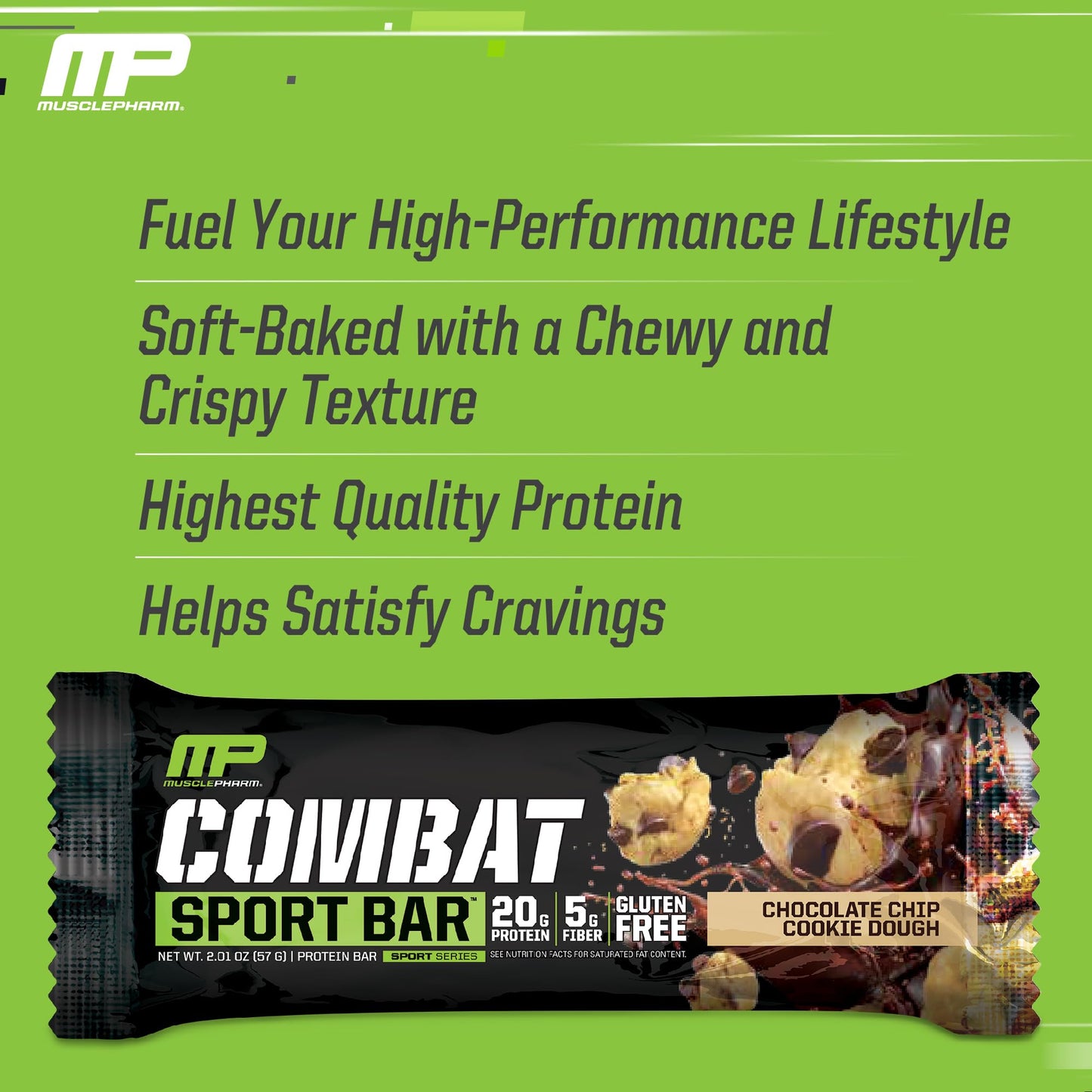 Muscle Pharm Combat Protein Powder 2 lb Vanilla and Chocolate Chip Cookie Dough