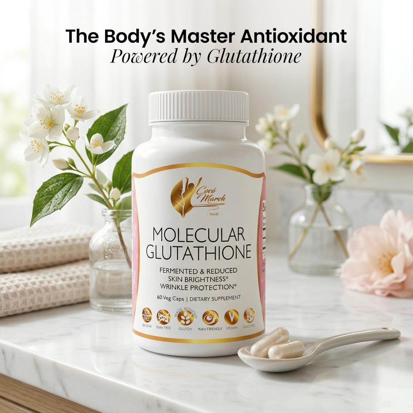 Cocó March N.M.D Molecular Glutathione Supplement 60 Veg Capsules