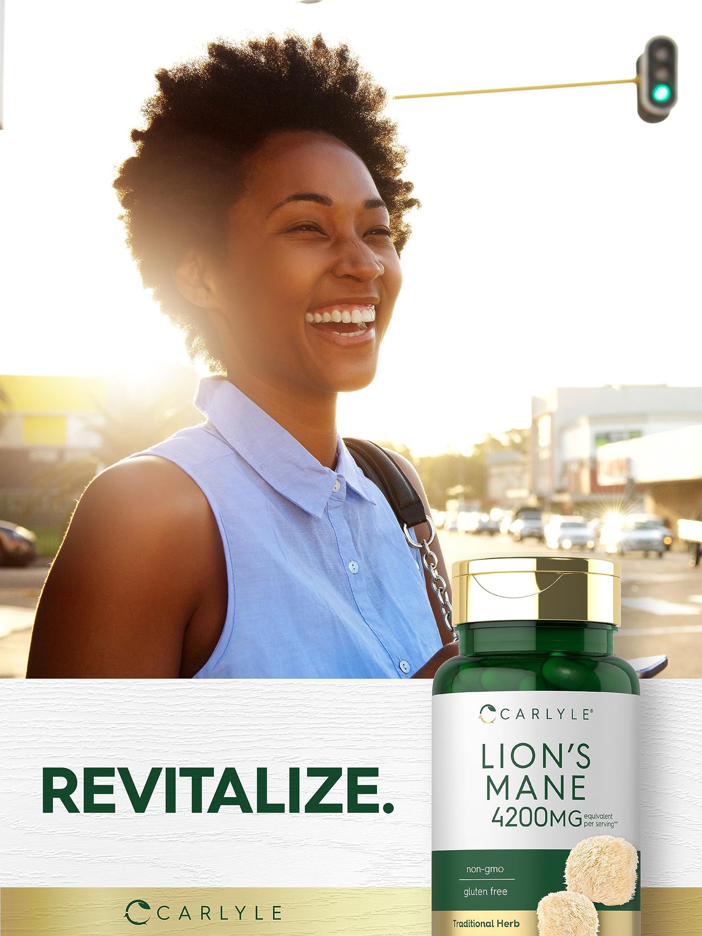 Carlyle Lions Mane Supplement Capsules, 60 Count