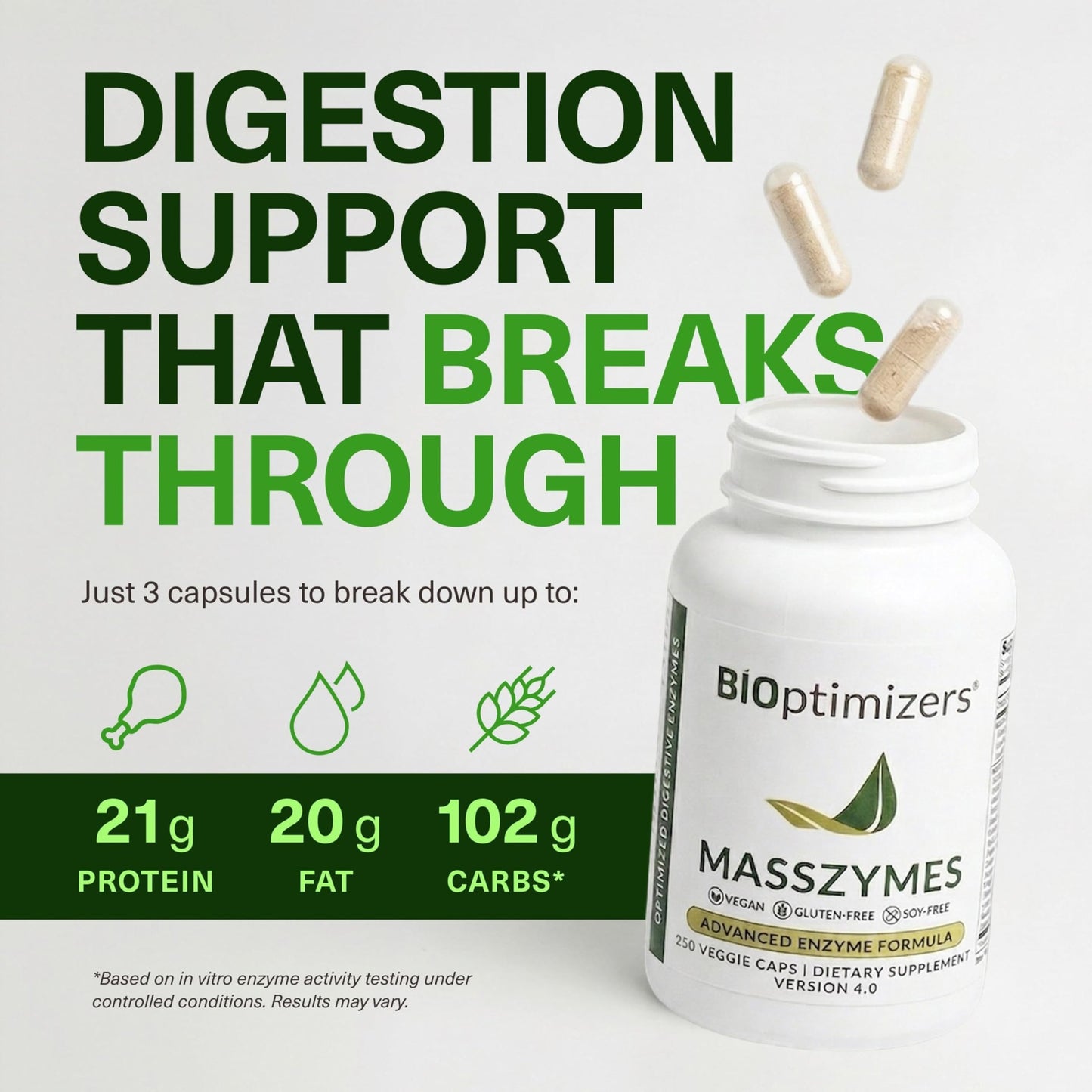 BIOptimizers MassZymes Capsules 250