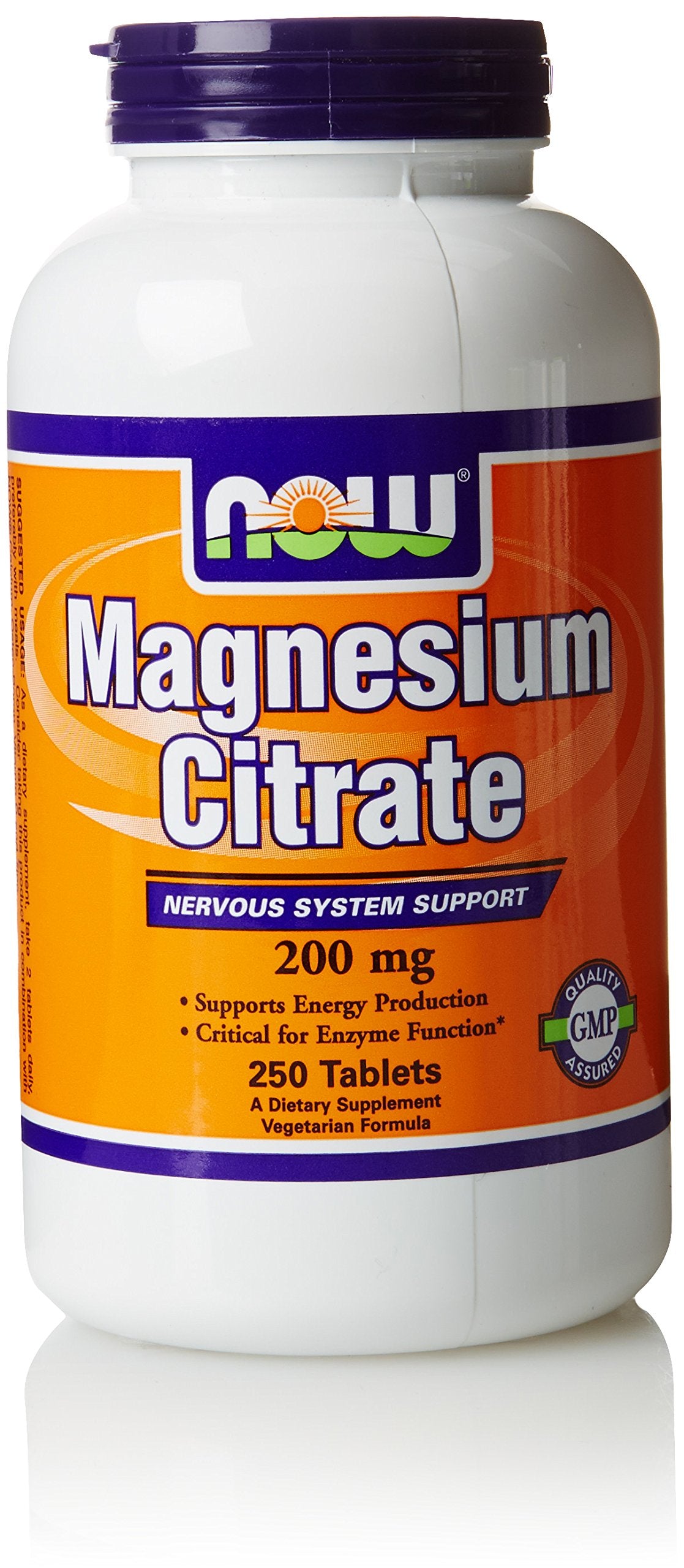 NOW Foods Magnesium Citrate 200 mg, 250 Tablets