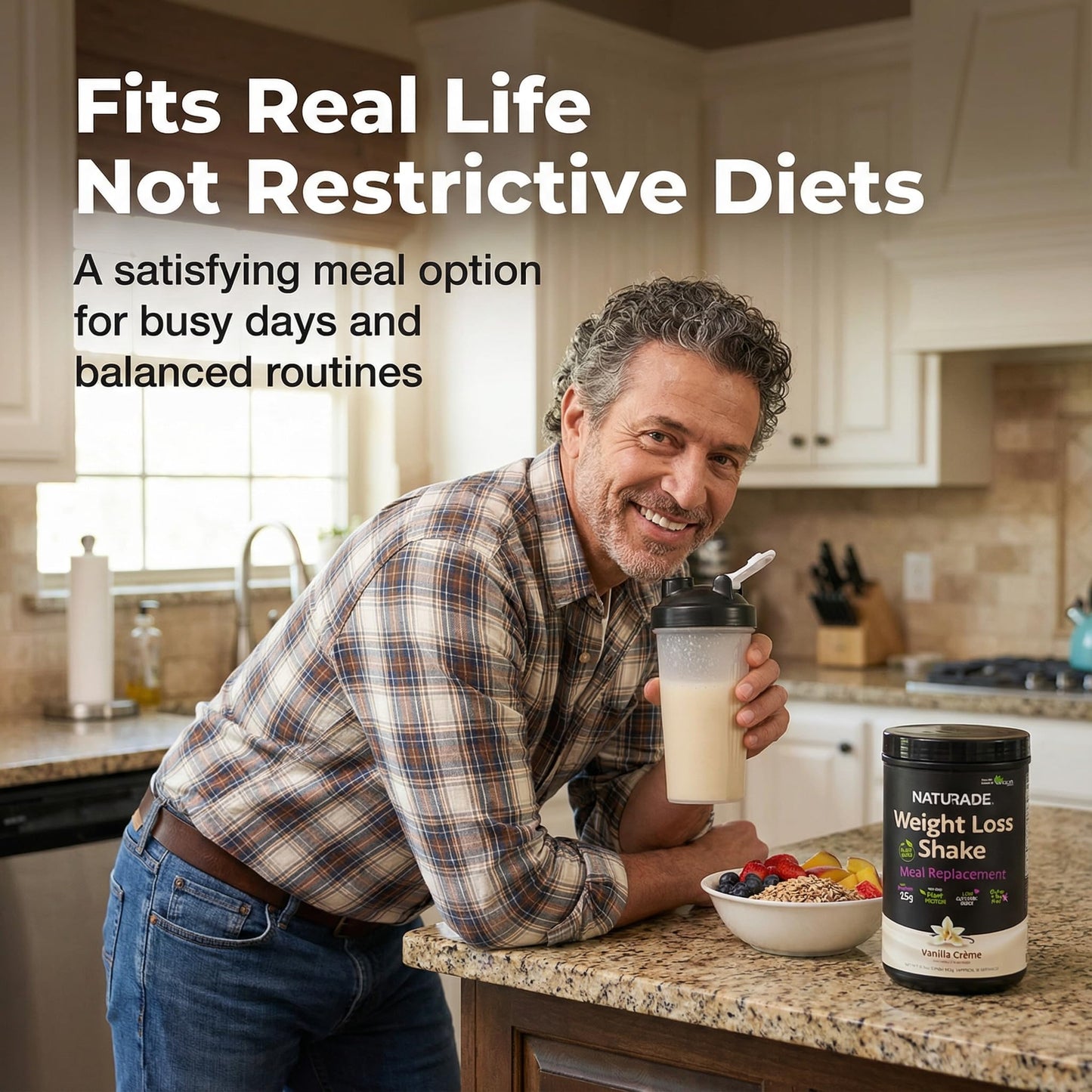 Naturade Plant-Based Meal Replacement Shake Powder 32.4 oz