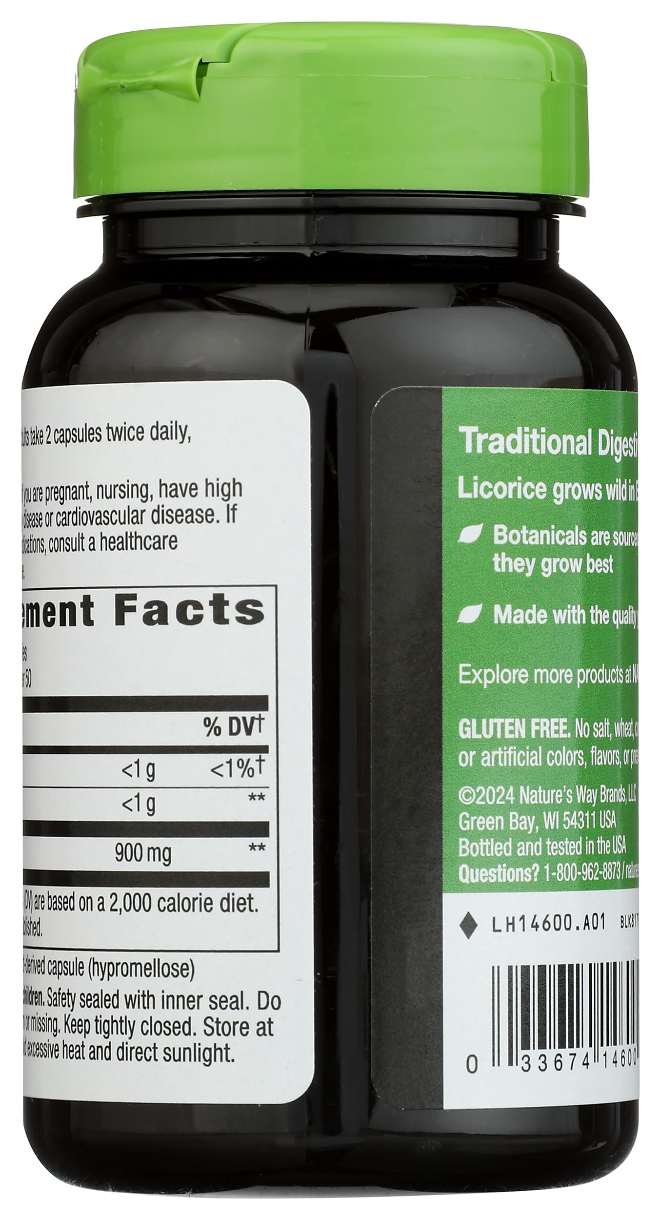 Nature's Way Licorice Root Capsules, 100 Count